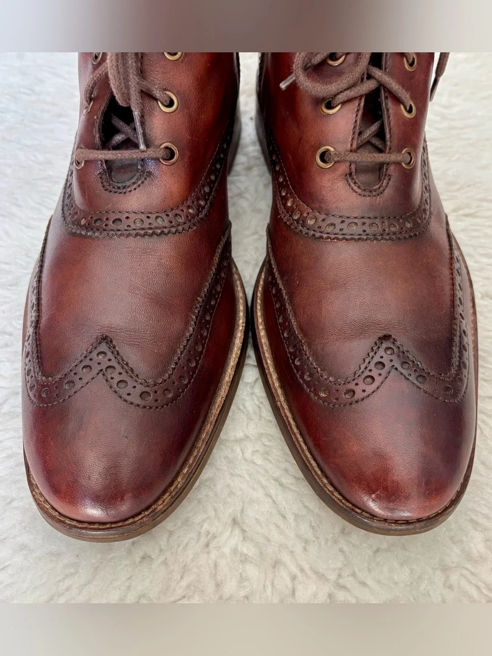 Cole Haan Liam C11053 Men's Brown Leather Wingtip Lace-Up Chukka Boots size 9 M